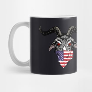 American Flag Bandana Goat Mug